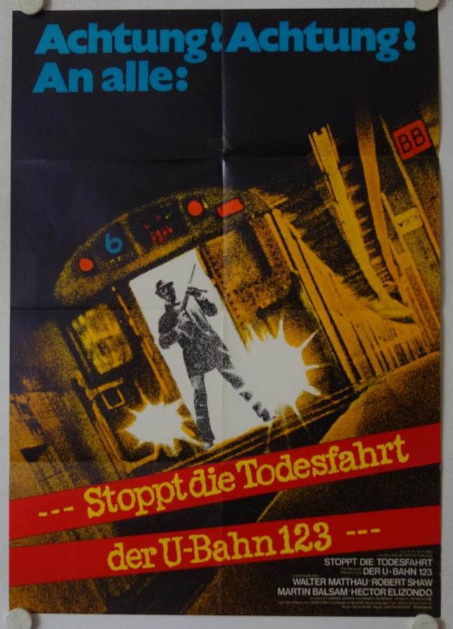 Stoppt die Todesfahrt der U-Bahn 123 originales deutsches Filmplakat